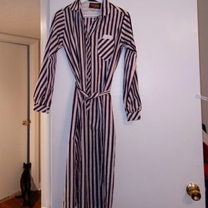 Vintage EJM Red, White & Blue Striped Dress 11/12